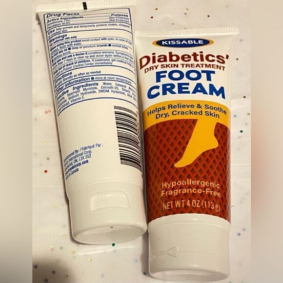 🎁Set of 2 Kissable 🎀Diabetics Dry skin Treatment Foot Cream 4 OZ 💥 - Picture 6 of 6